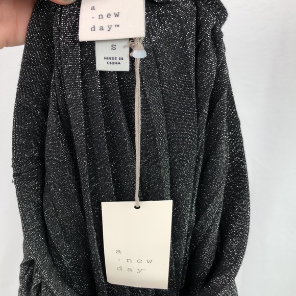 A New Day - Black Silver Long Skirt Pleated - Picture 5 of 5